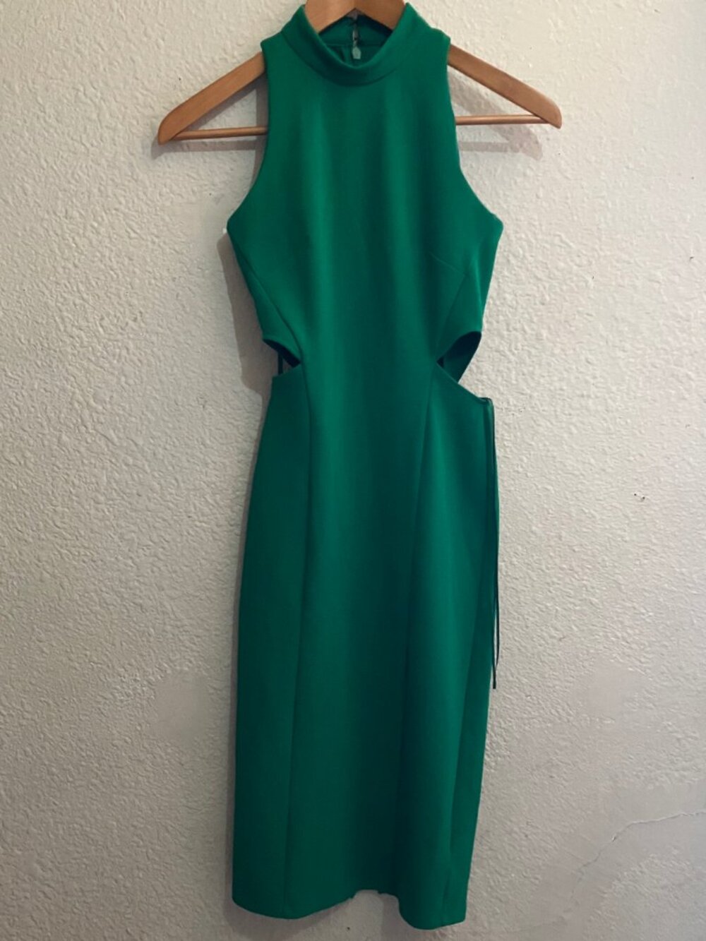 TOPSHOP Womens Sleeveless Cutout Dress Green Size 0